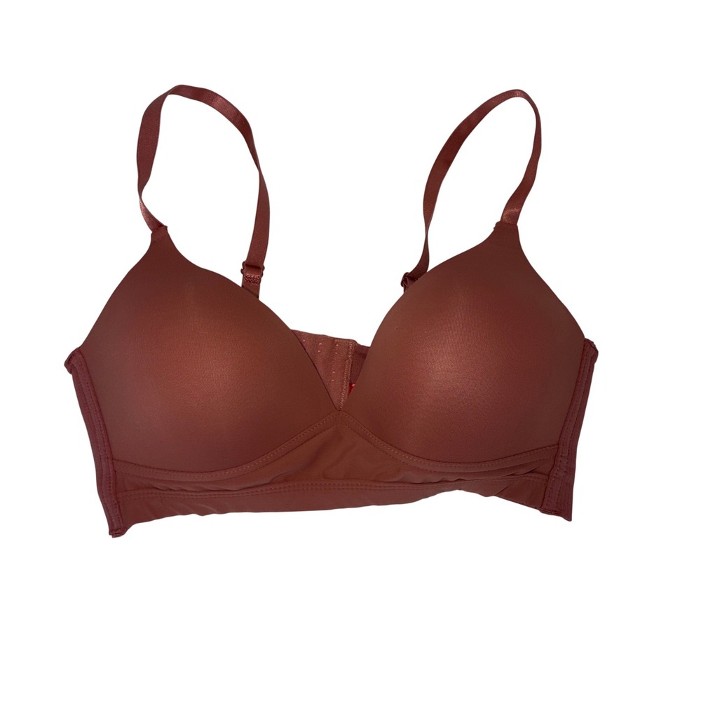 STRM LINE Intimates Wireless Bra Womens 36C Rose Terracotta Excellent Seamless